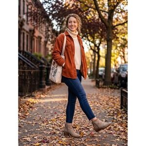 Sam Edelman Petty Leather Ankle Boots Putty Tan Size 6.5